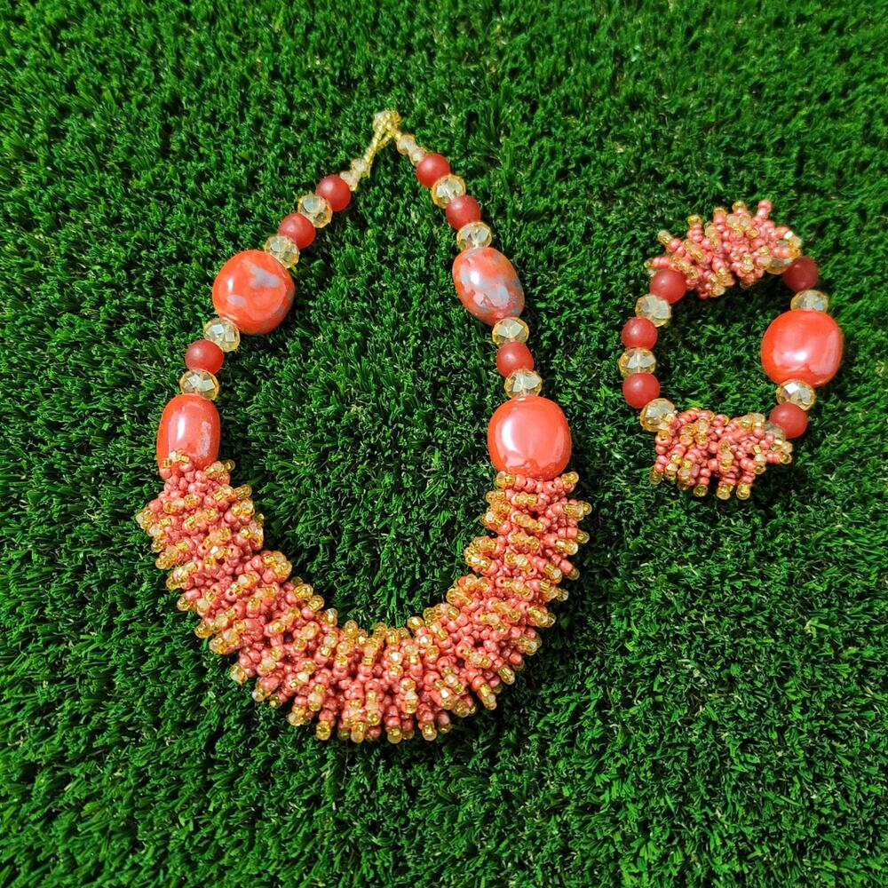 Custom Handmade Ghanaian West African Chunky Jewelry Set
